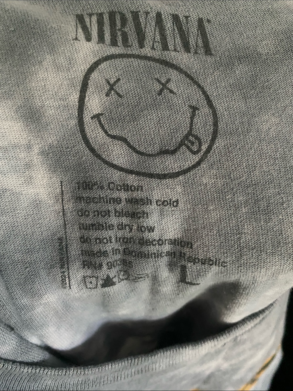 NIRVANA Gray Tie-Dye 'In Utero' Graphic Short Sleeve Tee - Picture 3 of 3